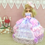 27.【12/14(木)昼12時より】リカちゃん お姫様ドレス 一点物☆パープル×ピンク