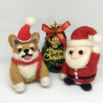 ちびころ 柴犬ちゃんとサンタさん『メリークリスマス』羊毛フェルト