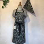jury3192様専用☆キッズエプロン 三角巾セット☆バンダナ柄黒