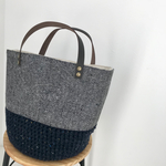 【専用出品】サイズSネイビーヘリンボンのニットバッグ