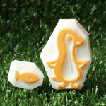 消しゴムハンコ：ペンギンハンコ（お魚のおまけ付）