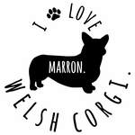 手描き風フォントがかわいい愛犬のお名前入りステッカー☆『コーギーAタイプ』☆ カーステッカー ☆ ペット ☆ ステッカー ☆ 名入れ 8