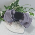【送料込み】souffle ❇ fur ( lavender gray ) バナナクリップ   