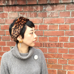 フランスインポート レオパード柄ファーヘアバンド