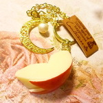 *New*うさぎりんごとお月様＆コットンパールのバッグチャーム*花*20cm*再販*