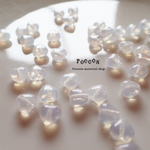 opatik white heart♥ チェコビーズ 20個