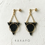 Inverted triangle × ring BK pierce (NO.2512)