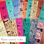 126◆レトロアニマルチケット◆30枚入り