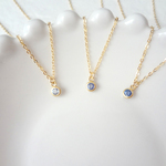 15％OFF！【14KGF】ブルーサファイアのぷちネックレス