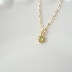 15％OFF！【14KGF】宝石質ペリドットのぷちネックレス