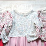 【100】レイヤード風ペプラムチュニック*フルーツカシェ×オールドピンク