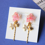 【オーダー品】シューティングスターピンク・イヤリング/ピアス