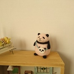 羊毛フェルト  うっすらピンクの赤ちゃんパンダ🐼