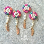 ramillete＊ethnic ビーズ刺繍 ピアス 