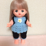 メルちゃんの服♥︎ニットチュニック2点セット★水色