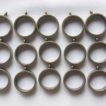 15個　丸枠ミール皿　アンティーク色　W13　レジン