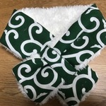 【再販】 わんこ用唐草模様ネックウォーマー　（グリーン）