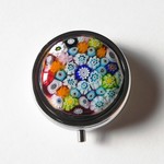七宝焼・ミルフィオリのピルケース（海のお花畑）