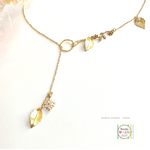 ジルコニア花💠ボタニカルラリエット✨ネックレス