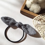 ⚫︎送料無料⚫︎チェック柄りぼん⋈*｡ヘアゴム♡キッズ