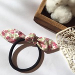 ⚫︎送料無料⚫︎花柄 りぼん⋈*｡ヘアゴム♡キッズ