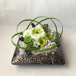 和風アレンジ♪輪菊 グリーン 緑 薔薇 和風 プリザーブド フラワー ブリザードフラワー プレゼントお正月ギフト 
