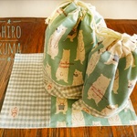 【感謝SALE】入園 入学 ランチ３点セット ／ Shiro Kuma／グリーン