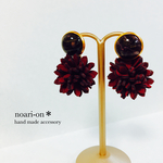 fake stone＊Flowerキャッチ ピアス
