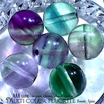 【極上透明✧高発色!!】マルチカラーフローライト・AAAランク✧【極艶美石!!】約８mm珠【３石】セット