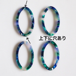高品質【4個】 2穴 mosaic oval アセテート＊プレート＊