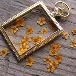 押し花【こでまり小花30個】キャロットオレンジ