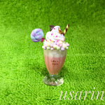 ミニチュアカフェのいちごミルクパフェバブル