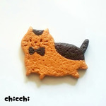 クッキーブローチ・ねこさんF