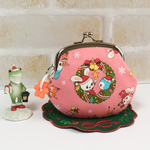 はいから横町のクリスマス*7.5㎝がま口ポーチ*ピンク