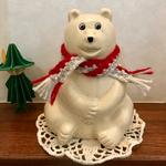 しろくま貯金箱 マフラー