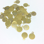 50枚 8mm カン付き貼り付けプレート ゴールド