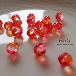 8mm AB orange*pink メロン チェコビーズ 20個