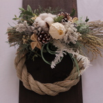 2018 お正月飾り　しめ縄リース 　#37　オリジナル