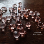 6*4mm frost cherry blossom ドロップ チェコビーズ 30個