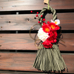 送料無料 2018 しめ縄 タッセル   カーキ