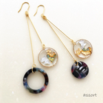 マーブル × 煌き ラウンド pierce & earring