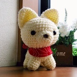 柴犬（白）　あみぐるみ  干支　戌