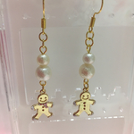 ［冬］雪だるまマン？とビーズのイヤリングｏｒピアス