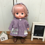 メルちゃん服＊ナチュラル系紫コート＆靴set＊小花柄