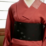 絣と銘仙の半幅帯（難あり）