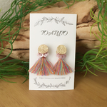 刺繍ピアス  タッセルピアス