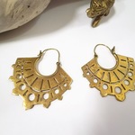 真鍮ゴールドピアス/マヤ文明