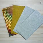 mac…様特注　ラメ封筒6枚　ラメクリップ4個　お名前クリップ2個