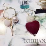 ハートのアシンメトリーピアス