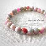 キャンディジェイド*6mm玉*ブレスレット 天然石 No.13